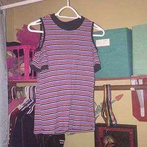 Purple, and black top